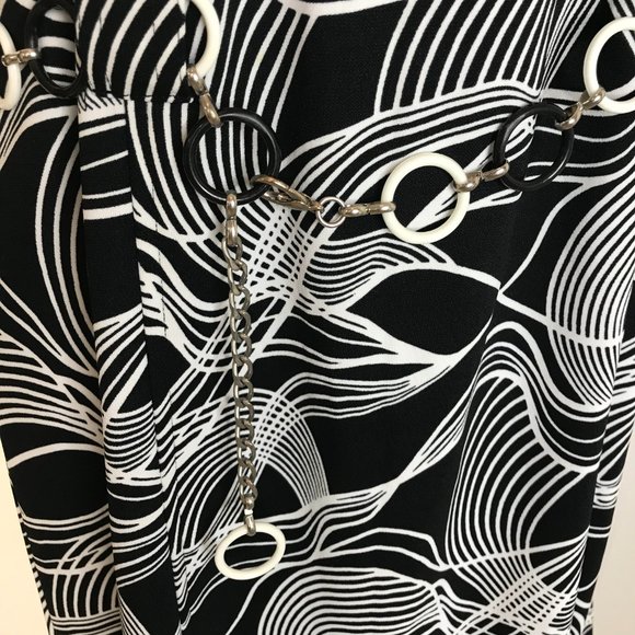 Y2K Vintage Limited Too Sleeveless Dress | Black/White | Medium - Picture 9 of 11